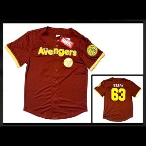 Marvel Baseball Jersey: Avengers Iron Man Stark 63